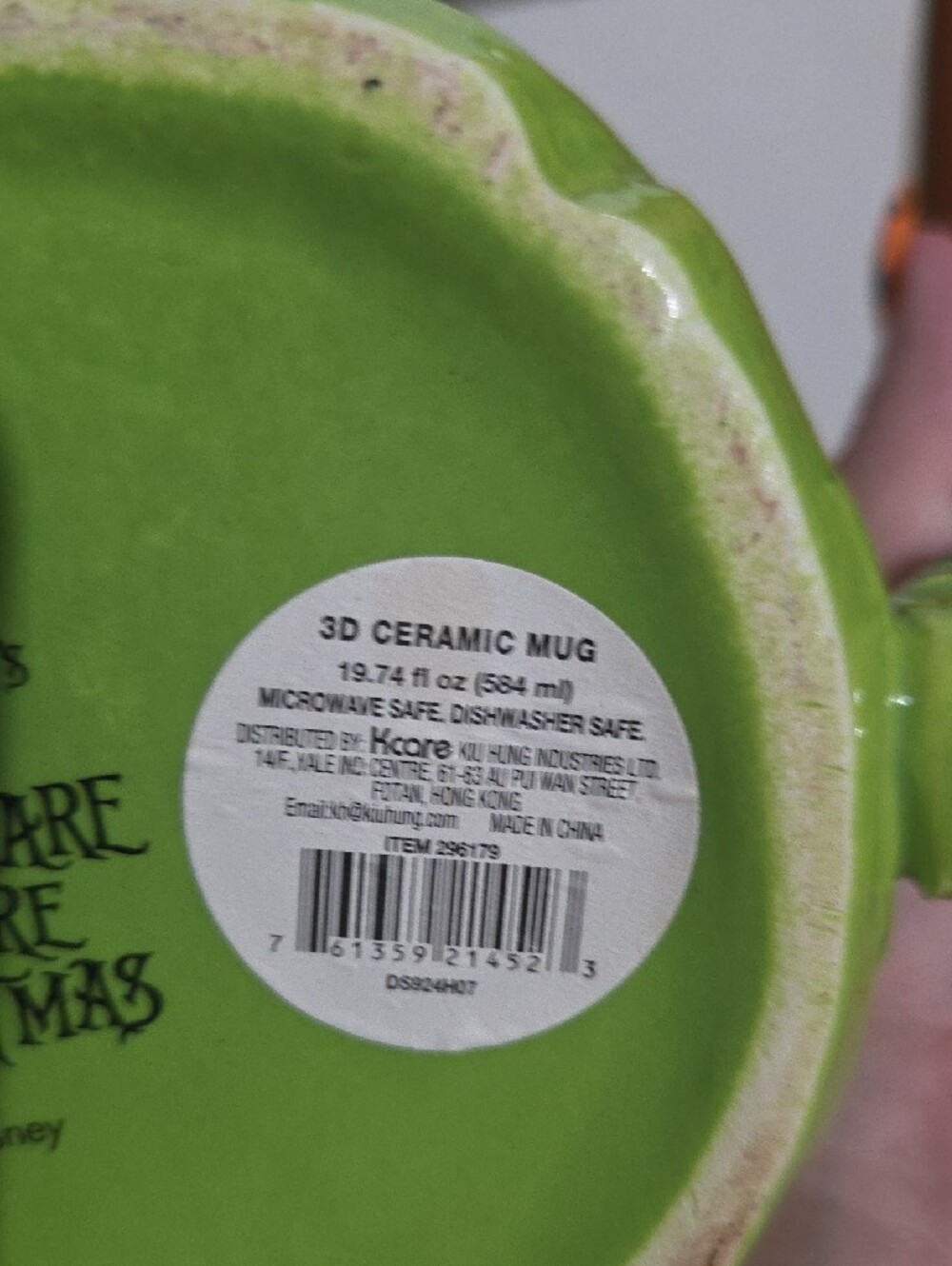 Disney Lime Green Sculpted Character Ceramic Mug with Black Accents - Picture 9 of 12